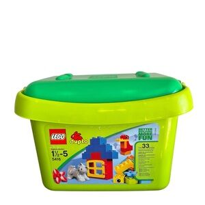 Lego Duplo Storage Container Only Empty Green Snap On Lid